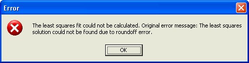 Error message when trying to fit a polynomial of high order.